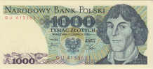 Banknot 1000 zotych 1982