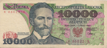 Banknot 10000 zotych 1987