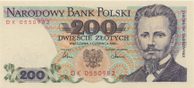 Banknot 200 zotych 1986