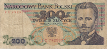 Banknot 200 zotych 1988