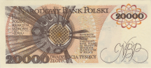 Banknot 20000 zotych 1989