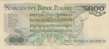 Banknot 5000 zotych 1982
