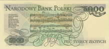 Banknot 5000 zotych 1988