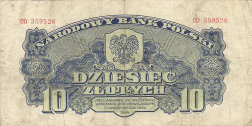 Banknot 10 złotych 1944