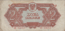 Banknot 2 złote 1944