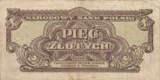 Banknot 5 złotych 1944