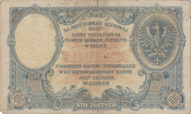Banknot 100 złotych 1919
