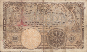 Banknot 1000 złotych 1919