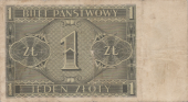 Banknot 1 złoty 1938