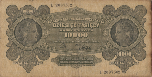 Banknot 10000 marek polskich 1922