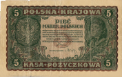 Banknot 5 marek polskich 1919