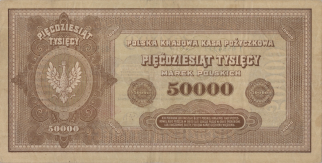 Banknot 50000 marek polskich 1922