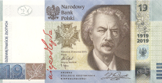 Banknot 19 złotych 2019