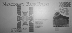 Banknot 20 złotych 2014 w podczerwieni