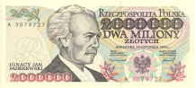 Banknot 2000000 złotych 1993