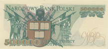 Banknot 500000 złotych 1990