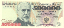 Banknot 500000 złotych 1993