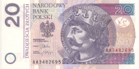 Banknot 20 złotych 2012