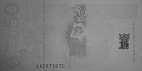 Banknot 50 zotych 2012 w podczerwieni