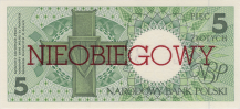 Banknot 5 złotych 1990