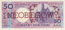Banknot 50 złotych 1990