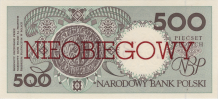 Banknot 500 złotych 1990